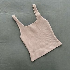Aritzia Babaton Sculpt Knit Squareneck Tank